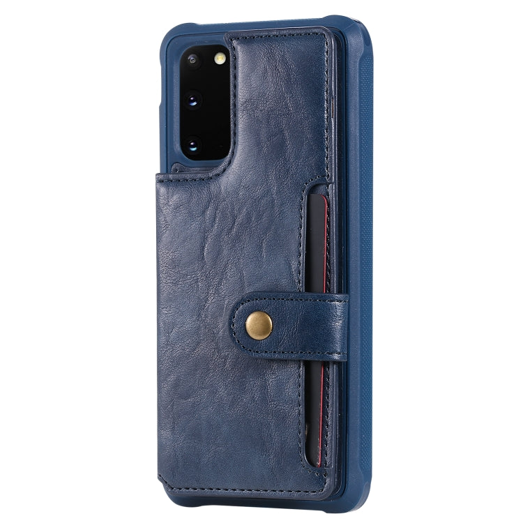 For Galaxy S20 Shockproof Horizontal Flip Protective Case with Holder & Card Slots & Wallet & Photo Frame & Short + Long Lanyard