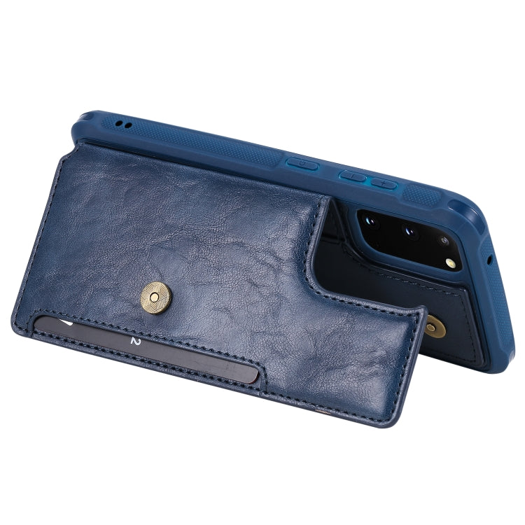 For Galaxy S20 Shockproof Horizontal Flip Protective Case with Holder & Card Slots & Wallet & Photo Frame & Short + Long Lanyard