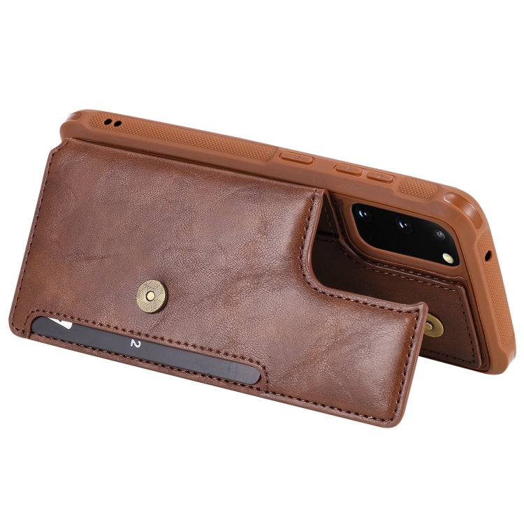For Galaxy S20 Shockproof Horizontal Flip Protective Case with Holder & Card Slots & Wallet & Photo Frame & Short + Long Lanyard