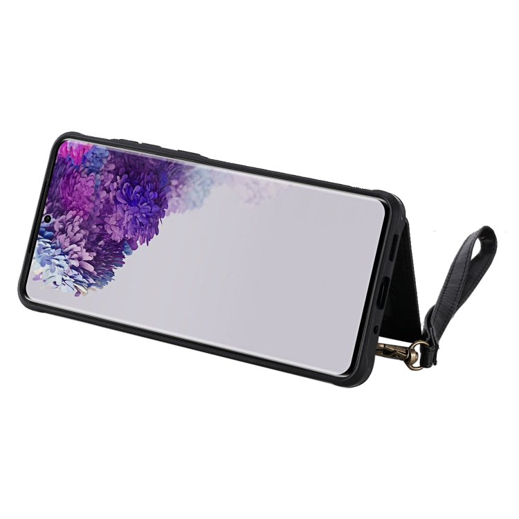 For Galaxy S20 Ultra Shockproof Horizontal Flip Protective Case with Holder & Card Slots & Wallet & Photo Frame & Short + Long Lanyard