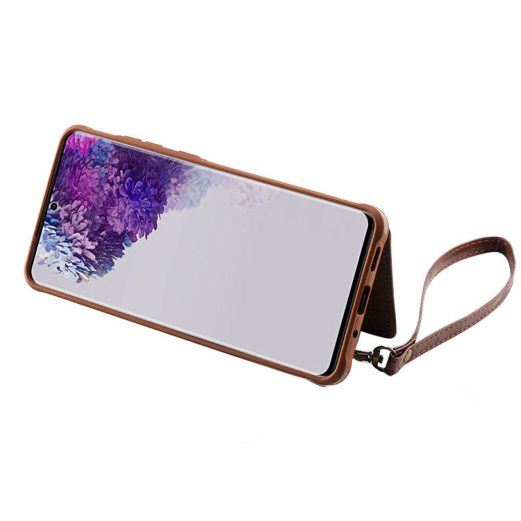 For Galaxy S20 Ultra Shockproof Horizontal Flip Protective Case with Holder & Card Slots & Wallet & Photo Frame & Short + Long Lanyard