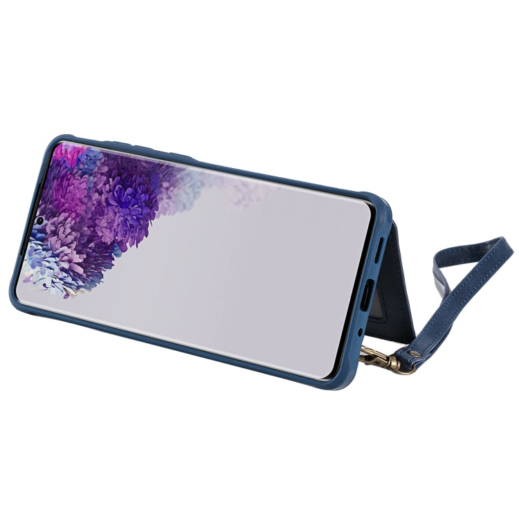 For Galaxy S20 Ultra Shockproof Horizontal Flip Protective Case with Holder & Card Slots & Wallet & Photo Frame & Short + Long Lanyard