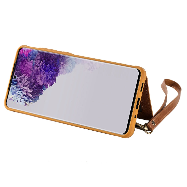 For Galaxy S20 Ultra Shockproof Horizontal Flip Protective Case with Holder & Card Slots & Wallet & Photo Frame & Short + Long Lanyard
