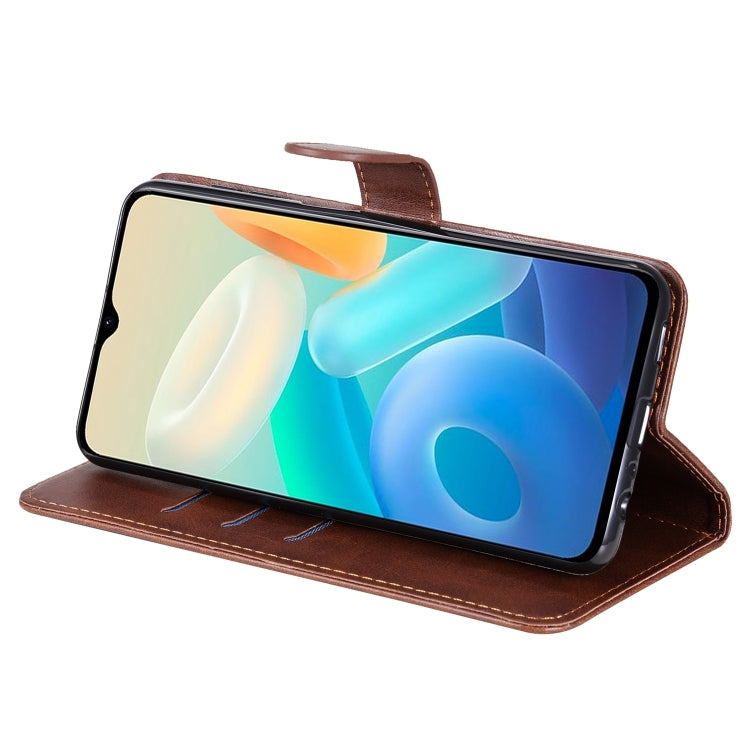 For vivo Y77 5G Calf Texture Zipper Leather Phone Case