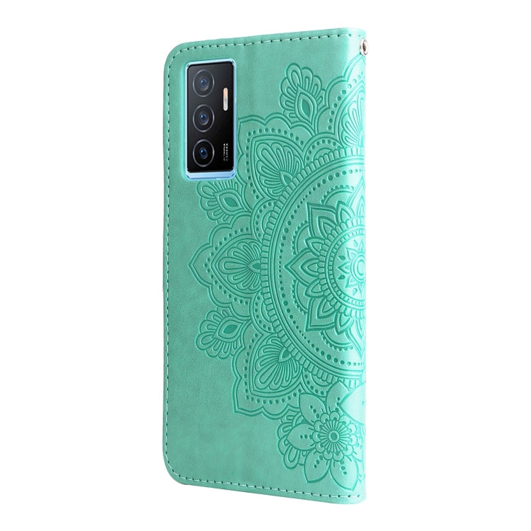 For vivo Y75 4G / S10e 7-petal Flowers Embossing Leather Phone Case