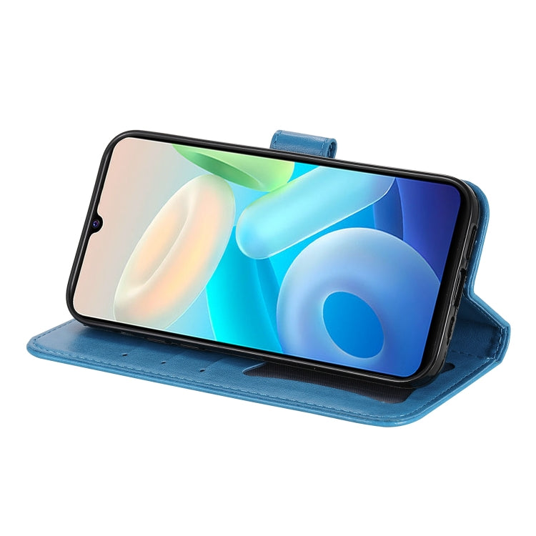 For vivo Y75 4G / S10e 7-petal Flowers Embossing Leather Phone Case