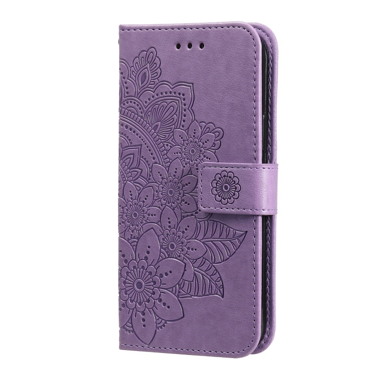 For vivo Y77 5G 7-petal Flowers Embossing Leather Phone Case