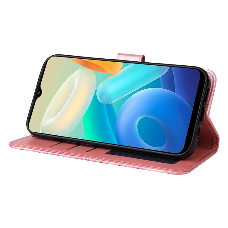 For vivo Y02s Embossed Sunflower Leather Phone Case