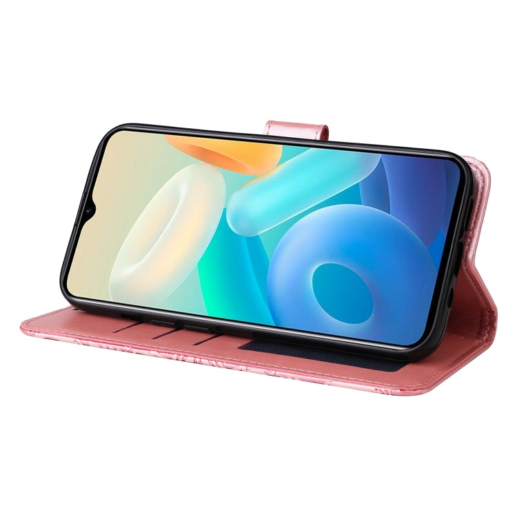 For vivo Y77 5G Embossed Sunflower Leather Phone Case