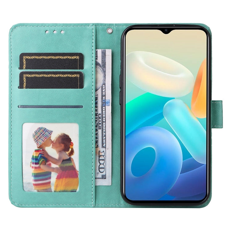 For vivo Y77 5G Embossed Sunflower Leather Phone Case