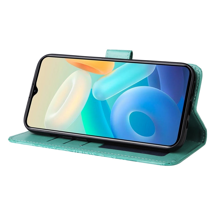 For vivo Y77 5G Embossed Sunflower Leather Phone Case