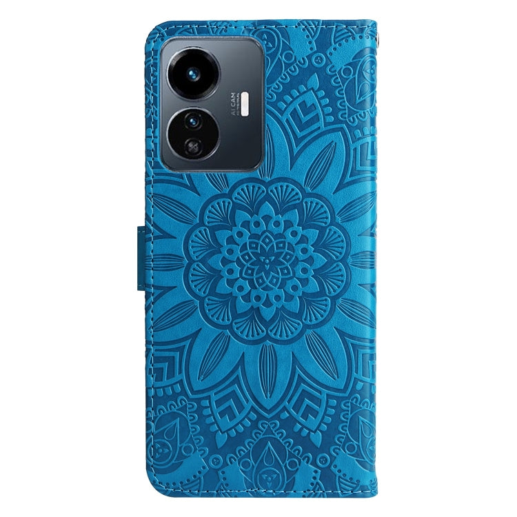 For vivo Y77 5G Embossed Sunflower Leather Phone Case