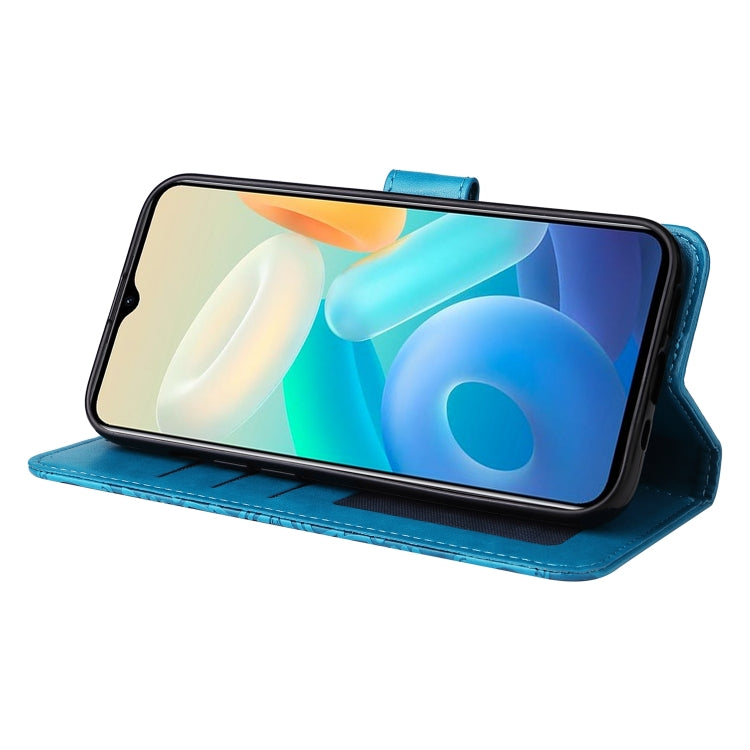 For vivo Y77 5G Embossed Sunflower Leather Phone Case