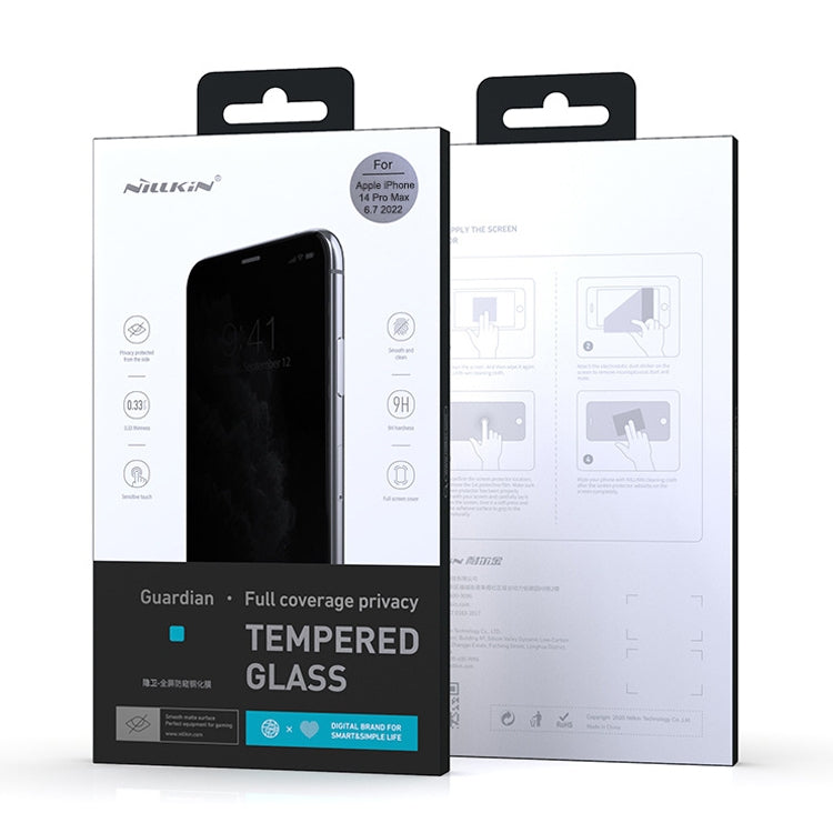 For iPhone 14 Pro Max NILLKIN Guardian Full Coverage Privacy Tempered Glass Film