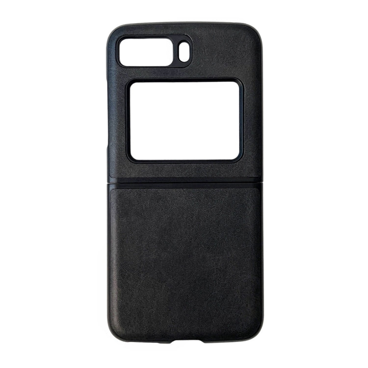 For Motorola Moto Razr 2022 Two-color Cowhide Texture Top-grain Leather Phone Case