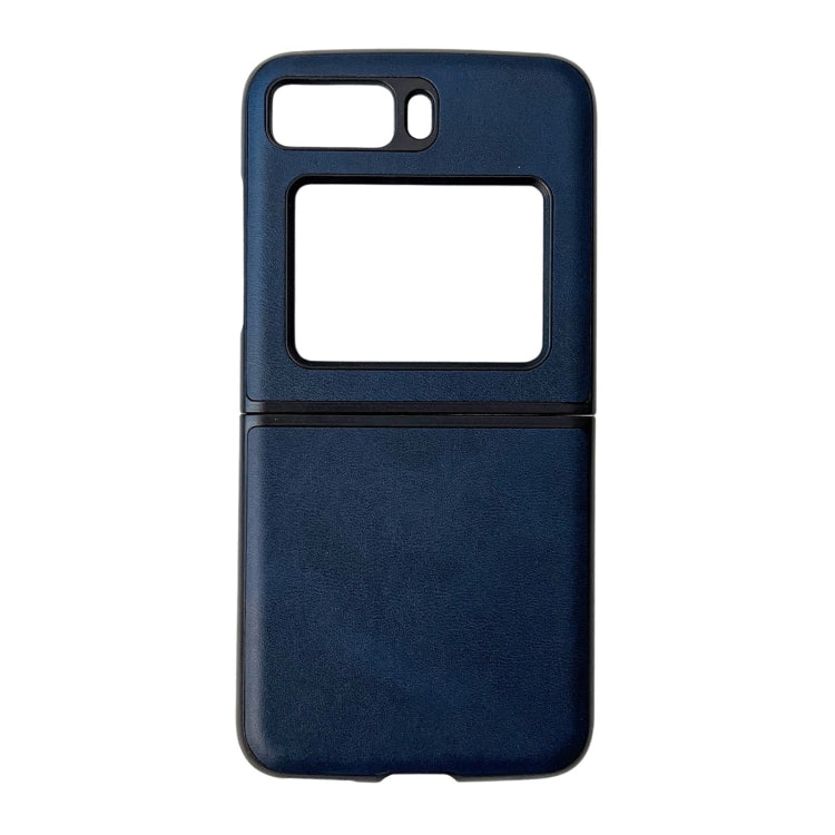 For Motorola Moto Razr 2022 Two-color Cowhide Texture Top-grain Leather Phone Case
