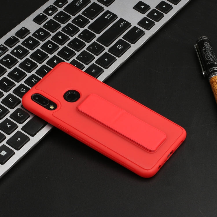 For Galaxy A10s Shockproof Solid Color TPU Case with Wristband