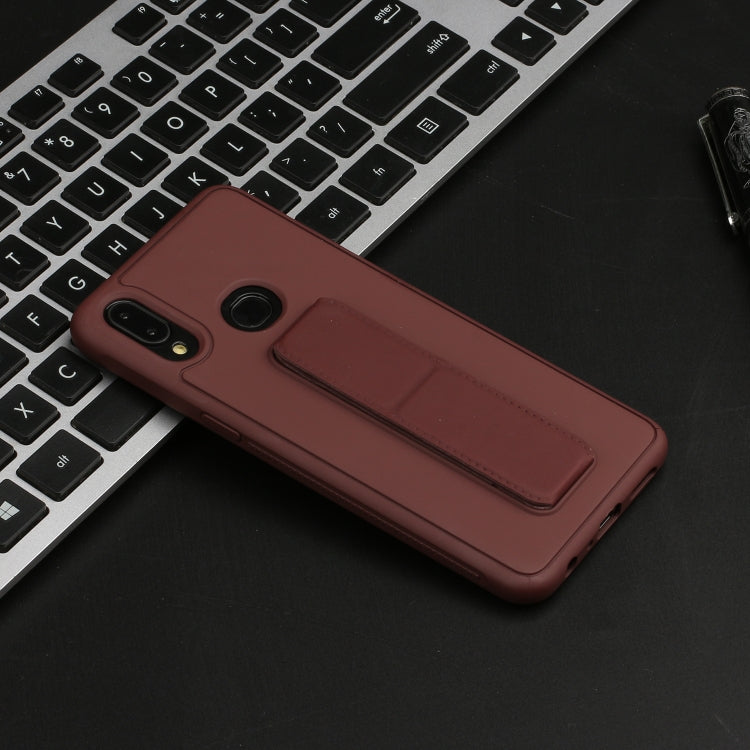 For Galaxy A10s Shockproof Solid Color TPU Case with Wristband