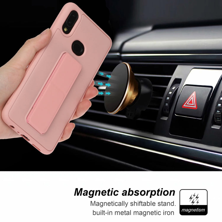 For Galaxy A10s Shockproof Solid Color TPU Case with Wristband