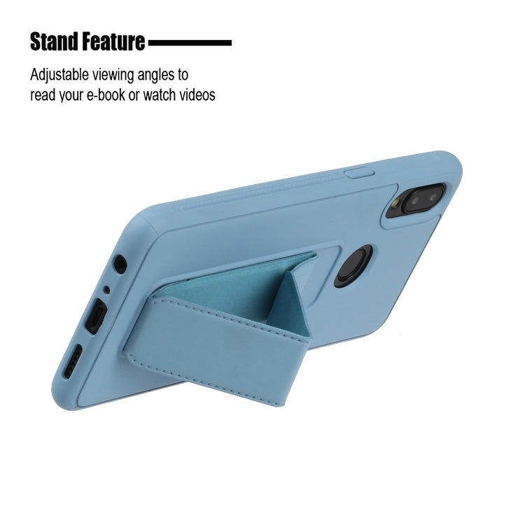For Galaxy A10s Shockproof Solid Color TPU Case with Wristband