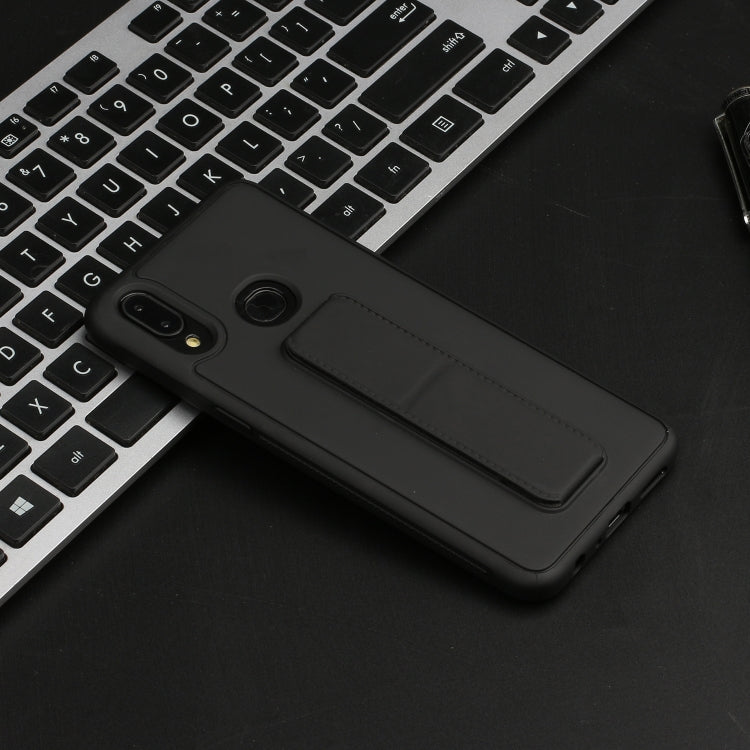 For Galaxy A10s Shockproof Solid Color TPU Case with Wristband