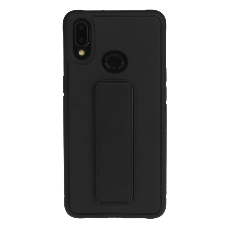 For Galaxy A10s Shockproof Solid Color TPU Case with Wristband