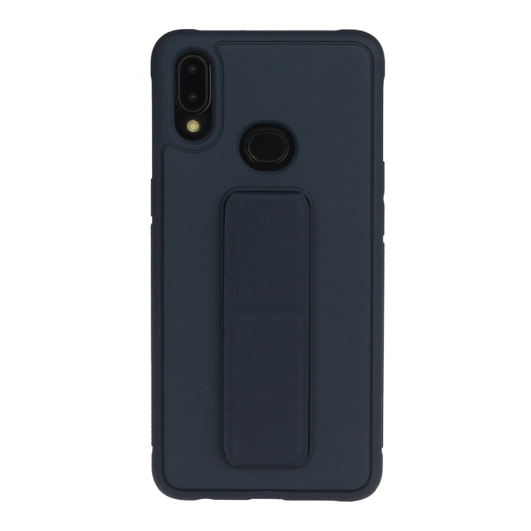 For Galaxy A10s Shockproof Solid Color TPU Case with Wristband