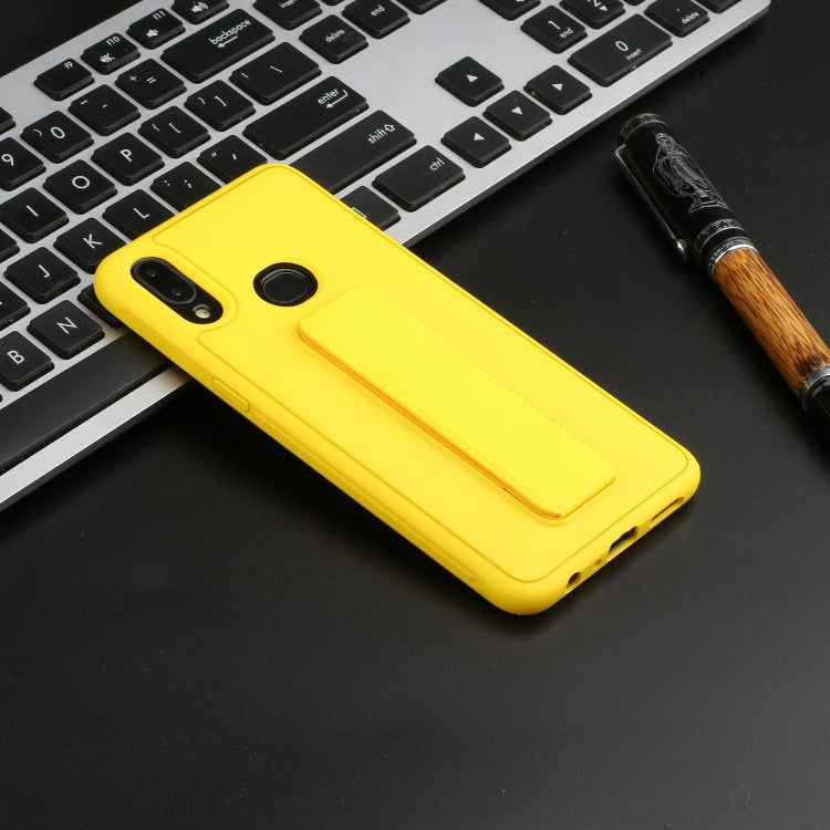 For Galaxy A10s Shockproof Solid Color TPU Case with Wristband