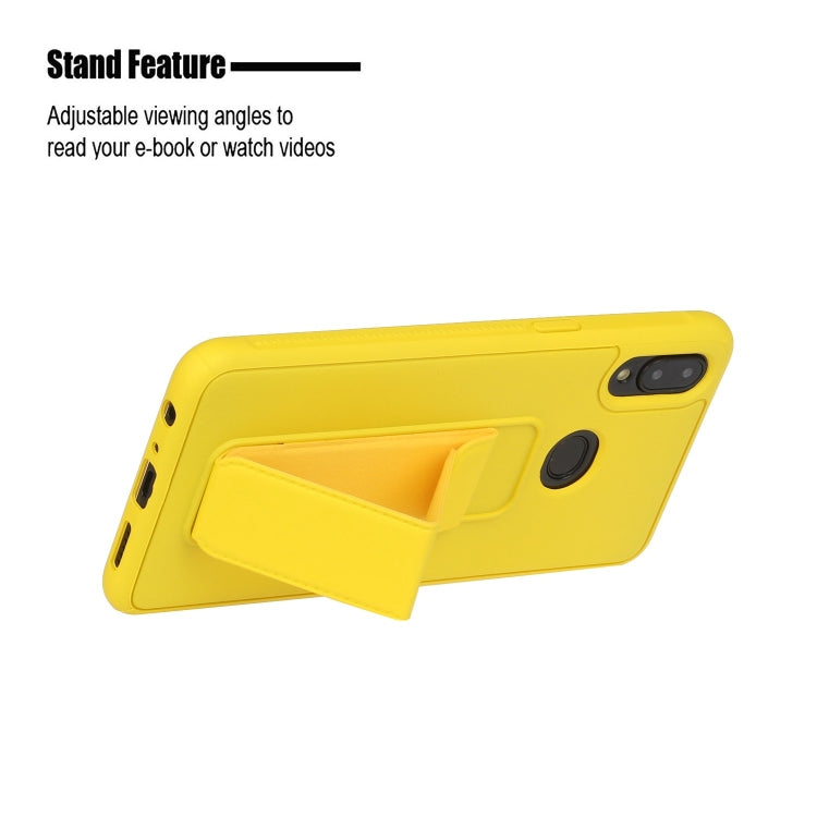For Galaxy A10s Shockproof Solid Color TPU Case with Wristband