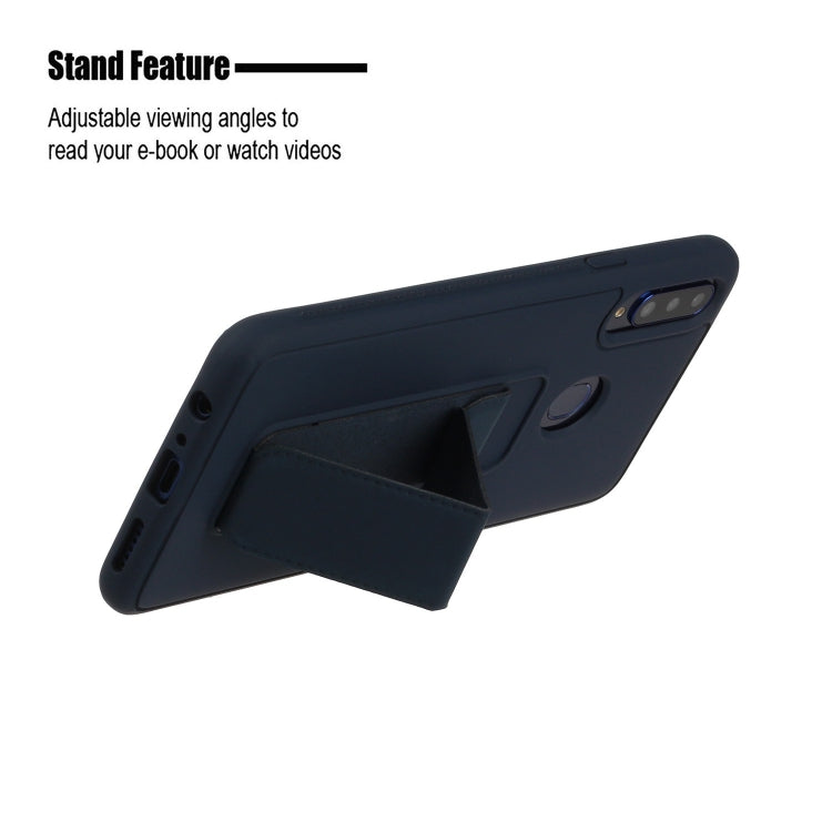 For Galaxy A20s Shockproof Solid Color TPU Case with Wristband