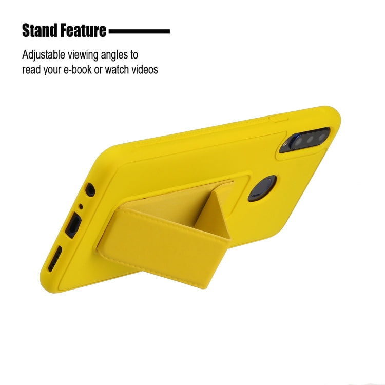 For Galaxy A20s Shockproof Solid Color TPU Case with Wristband