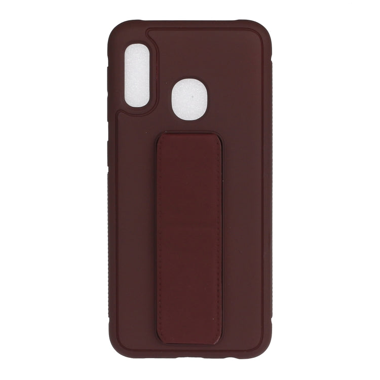 For Galaxy A20e Shockproof Solid Color TPU Case with Wristband