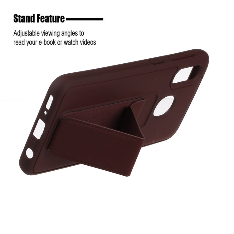 For Galaxy A20e Shockproof Solid Color TPU Case with Wristband