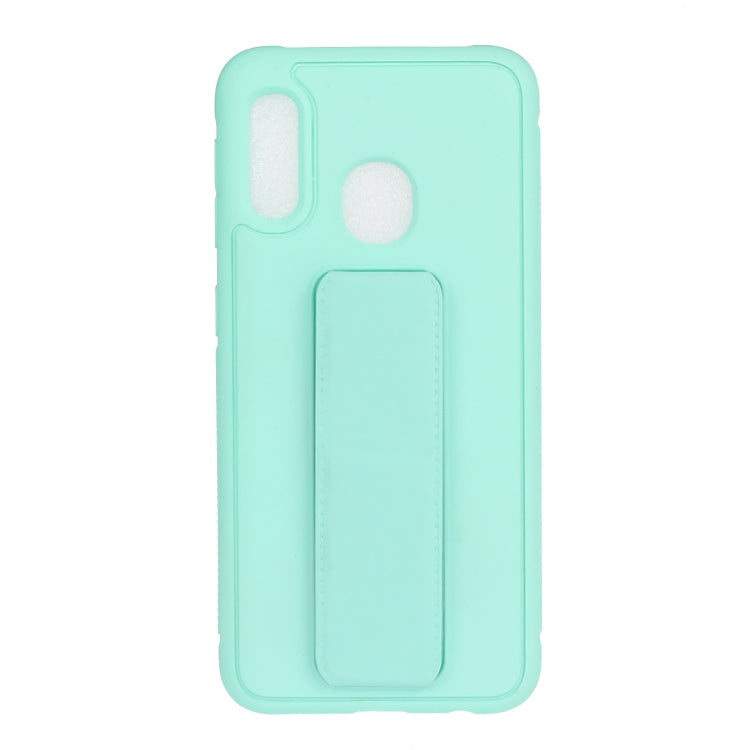 For Galaxy A20e Shockproof Solid Color TPU Case with Wristband