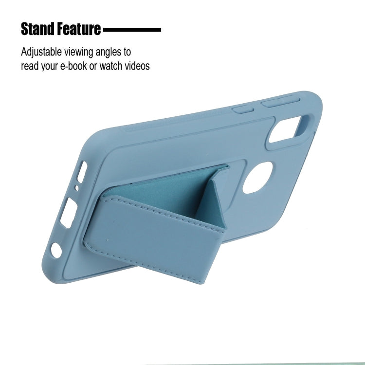 For Galaxy A20e Shockproof Solid Color TPU Case with Wristband
