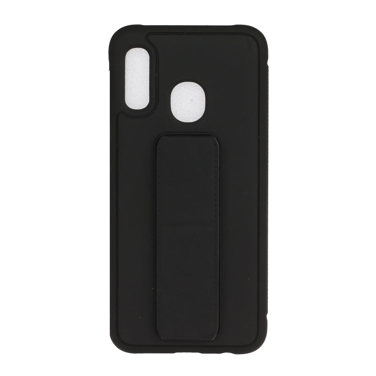 For Galaxy A20e Shockproof Solid Color TPU Case with Wristband