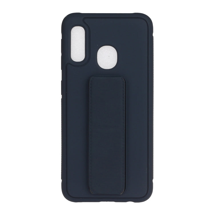 For Galaxy A20e Shockproof Solid Color TPU Case with Wristband