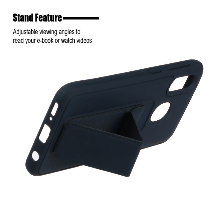 For Galaxy A20e Shockproof Solid Color TPU Case with Wristband