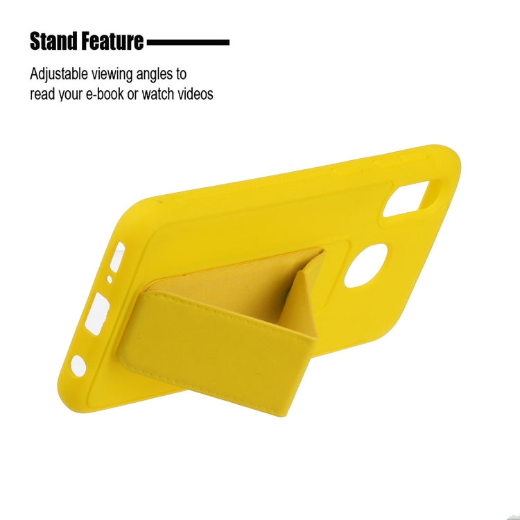 For Galaxy A20e Shockproof Solid Color TPU Case with Wristband