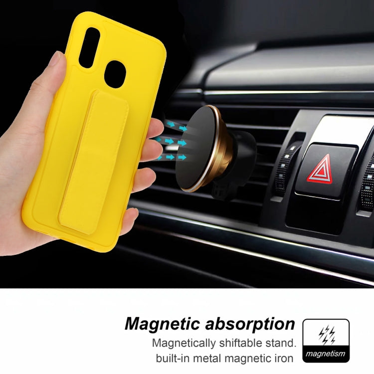 For Galaxy A20e Shockproof Solid Color TPU Case with Wristband