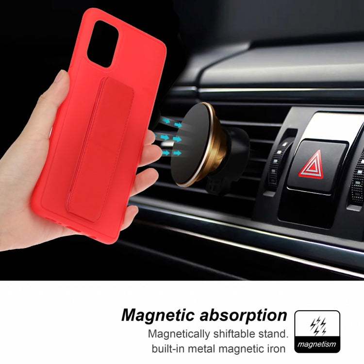 For Galaxy A51 Shockproof Solid Color TPU Case with Wristband