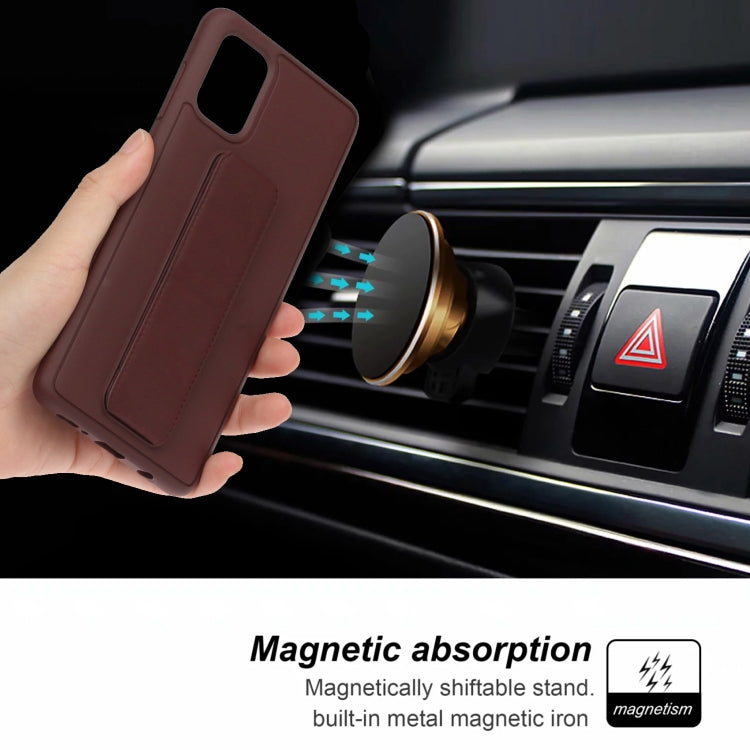 For Galaxy A51 Shockproof Solid Color TPU Case with Wristband