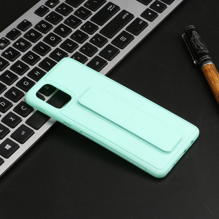 For Galaxy A51 Shockproof Solid Color TPU Case with Wristband
