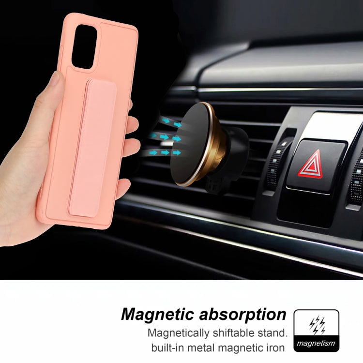 For Galaxy A51 Shockproof Solid Color TPU Case with Wristband