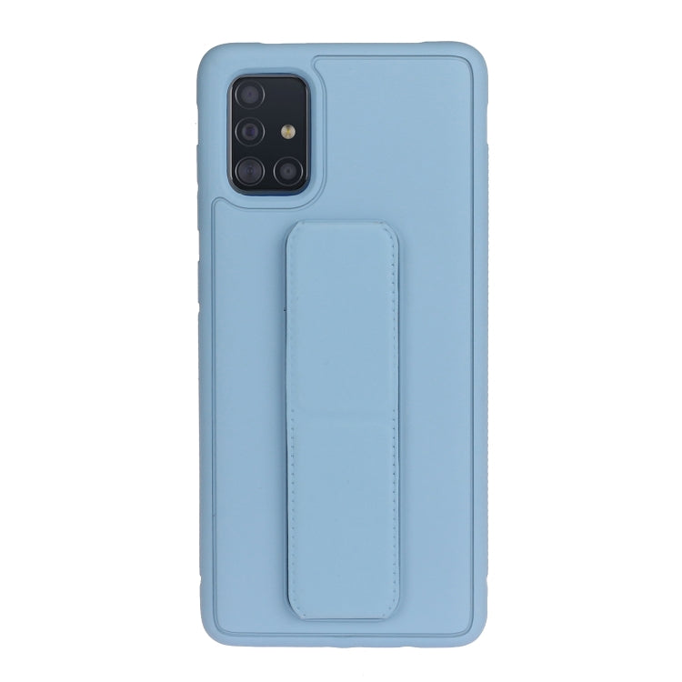 For Galaxy A51 Shockproof Solid Color TPU Case with Wristband