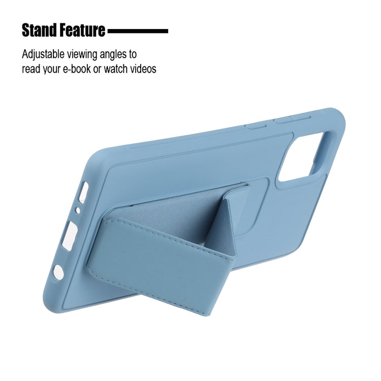 For Galaxy A51 Shockproof Solid Color TPU Case with Wristband