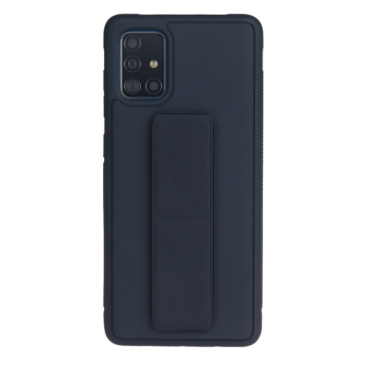 For Galaxy A51 Shockproof Solid Color TPU Case with Wristband