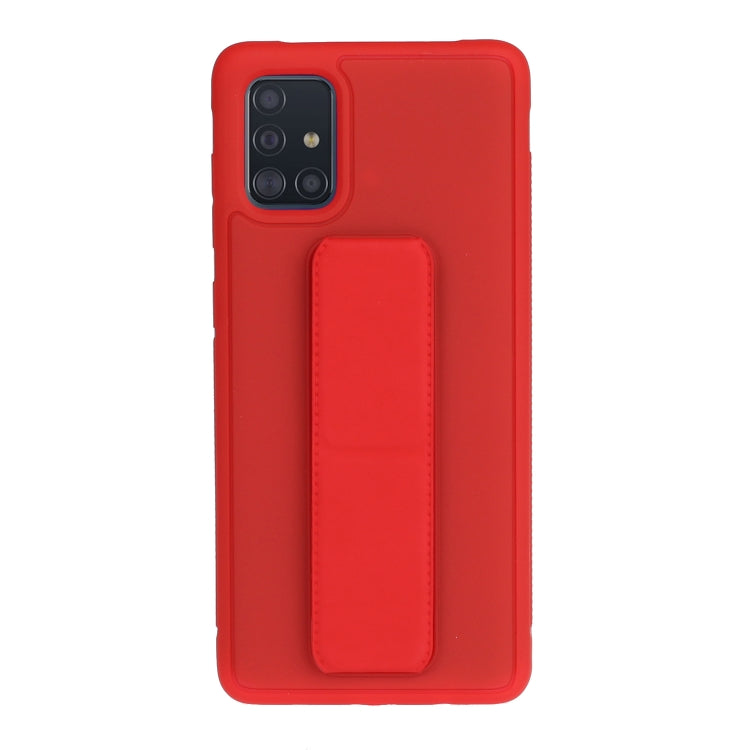 For Galaxy A71 Shockproof Solid Color TPU Case with Wristband