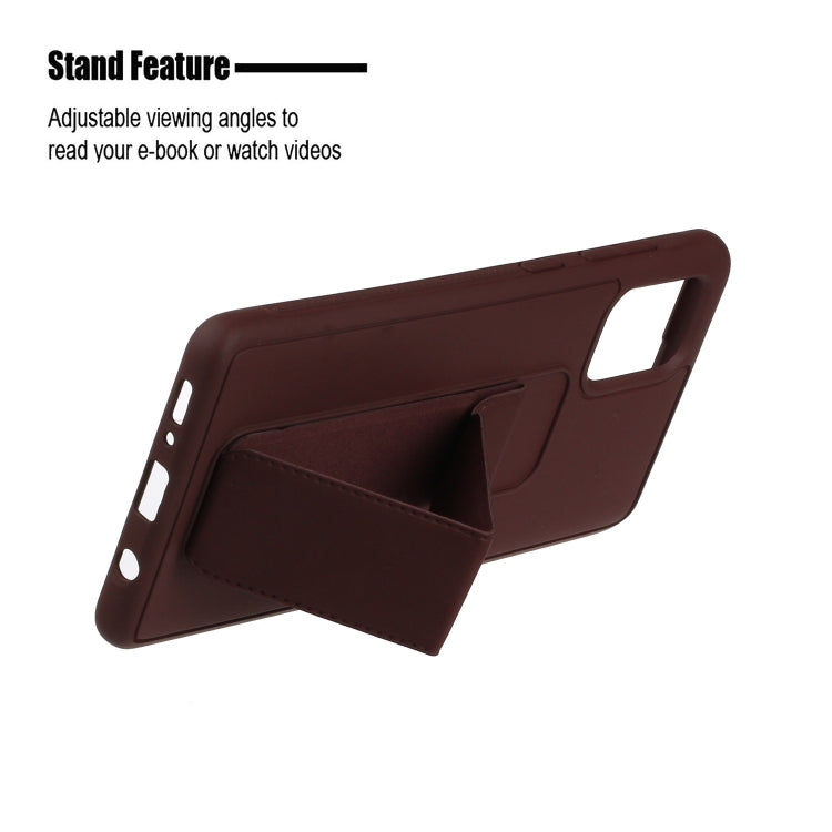 For Galaxy A71 Shockproof Solid Color TPU Case with Wristband