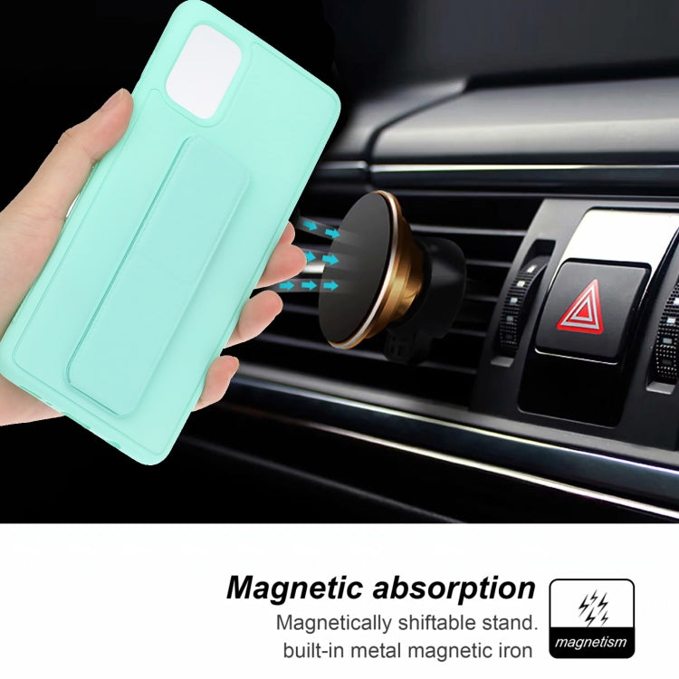For Galaxy A71 Shockproof Solid Color TPU Case with Wristband